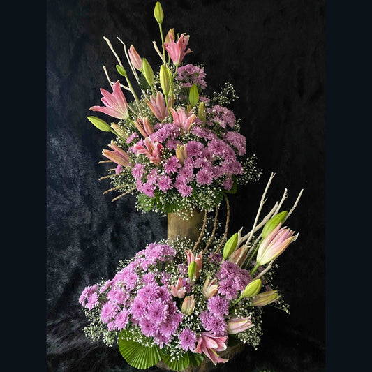 Online Pastel Velvet Fresh Flower Bouquet In Kolkata