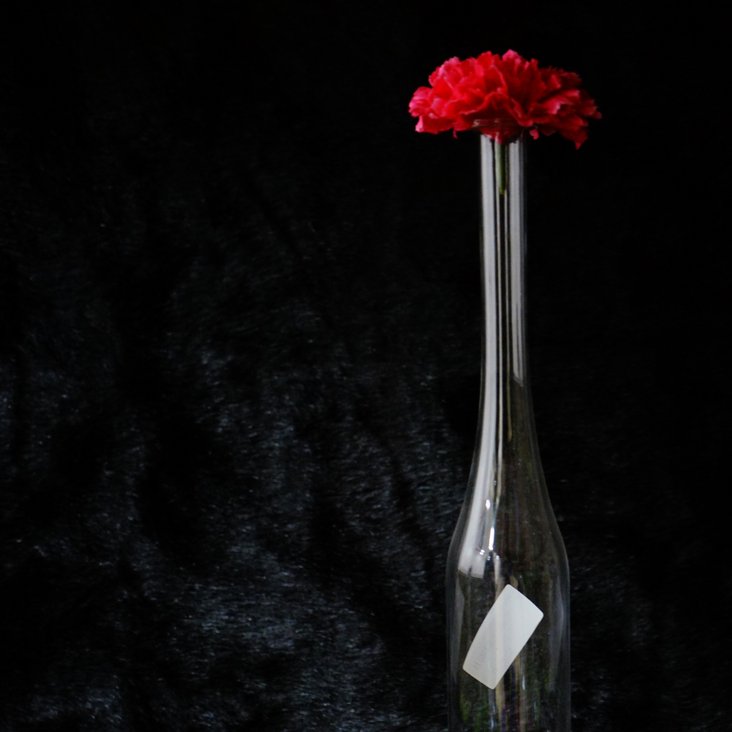 GLASS LONG VASE - Oriental Flowers