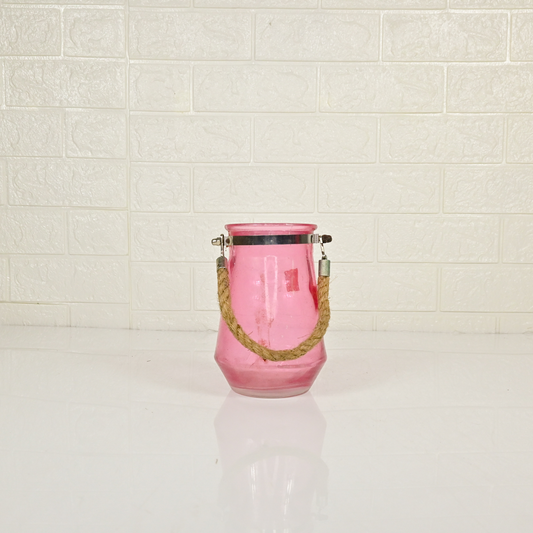 GLASS JAR VASE - Oriental Flowers