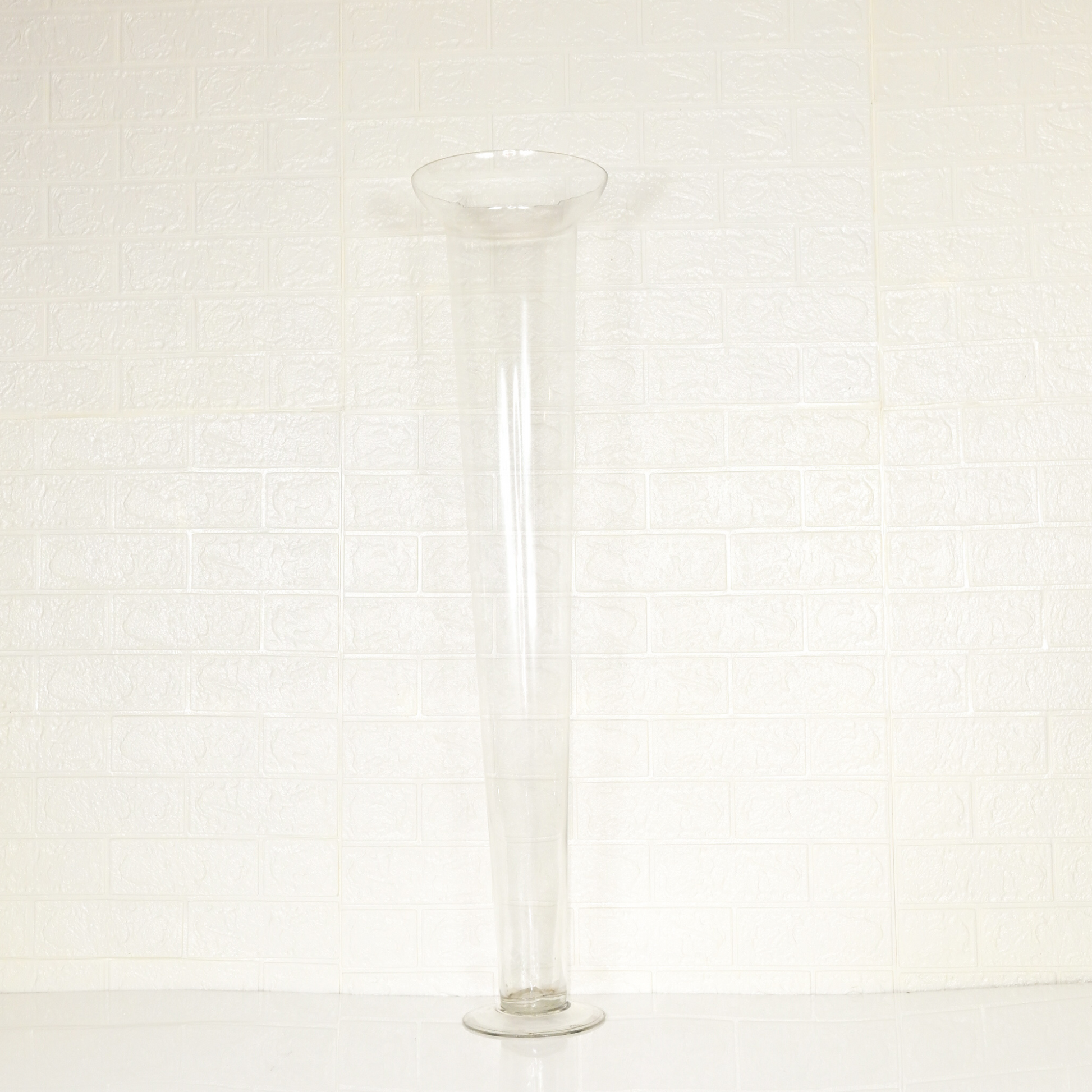 GLASS LONG VASE - Oriental Flowers