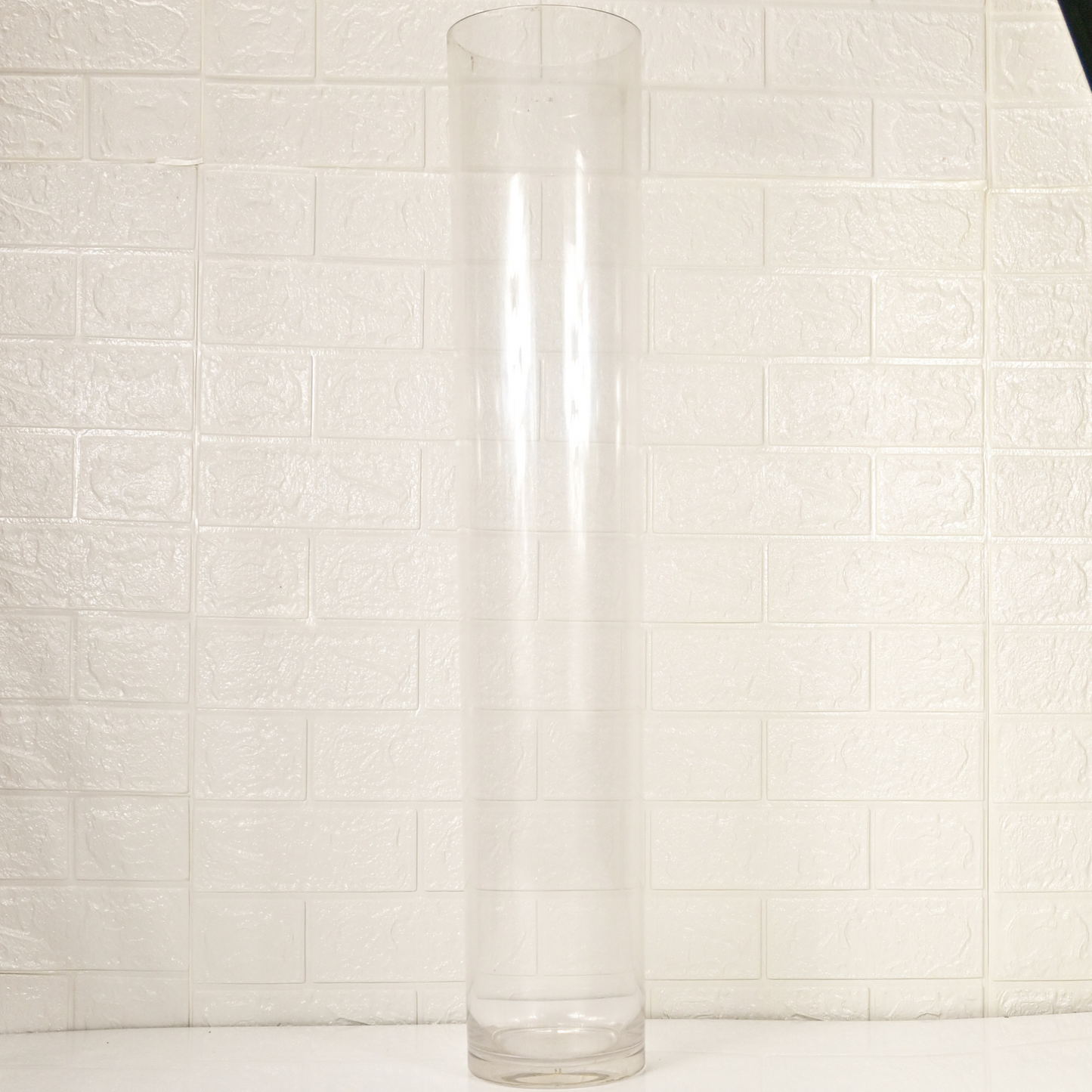 GLASS LONG VASE - Oriental Flowers