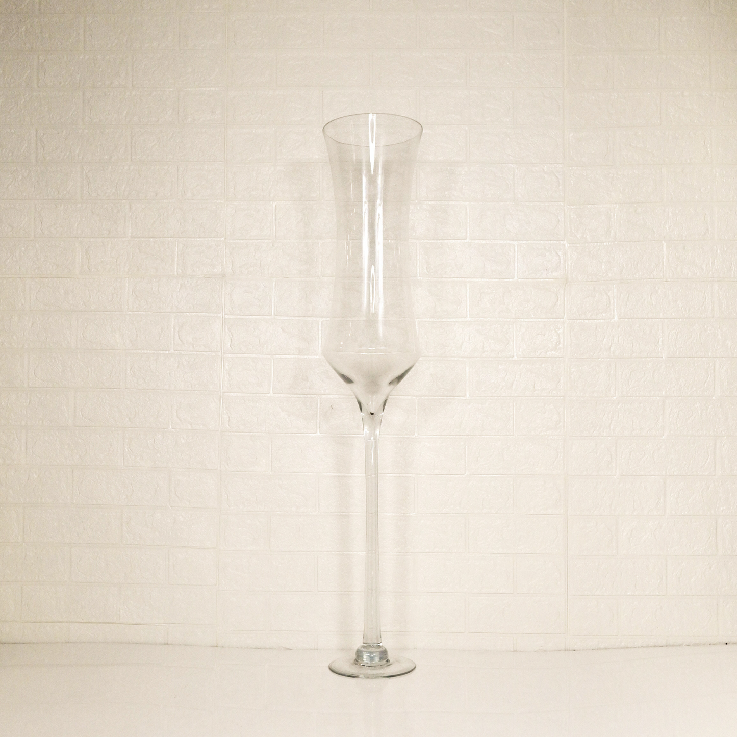 GLASS LONG VASE - Oriental Flowers