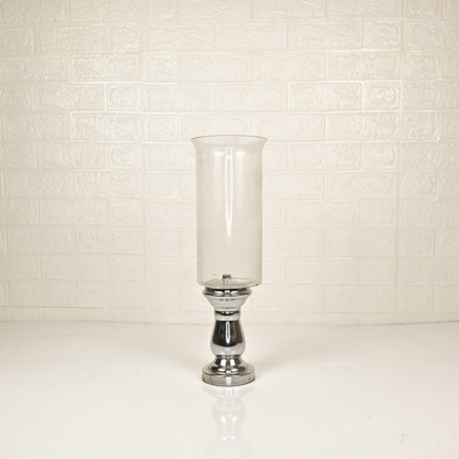 METAL BASE GLASS STAND - Oriental Flowers