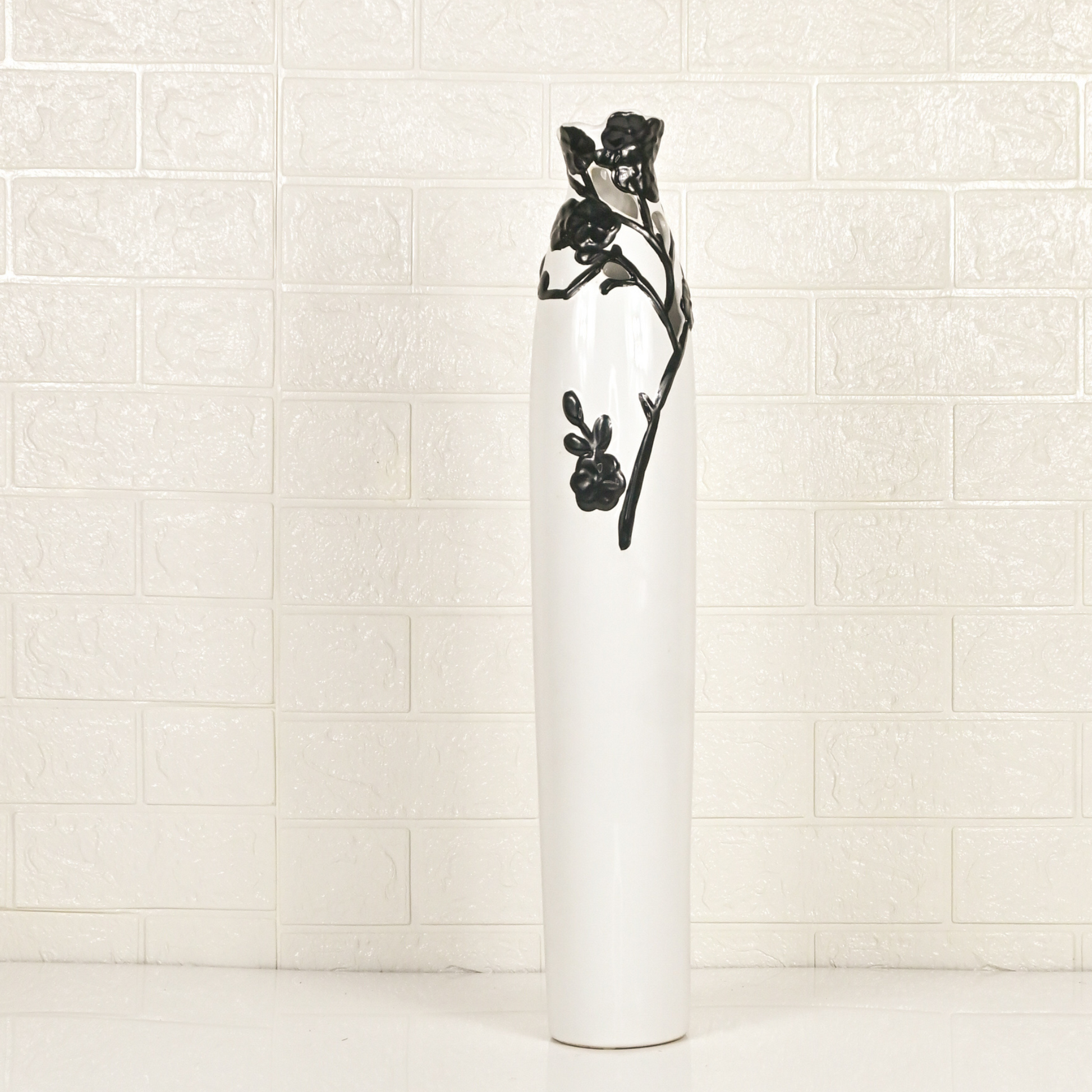 CERAMIC ART VASE - Oriental Flowers