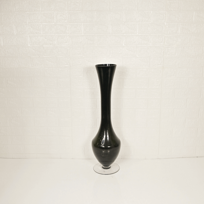 BLACK GLASS FLOWERS VASE - Oriental Flowers