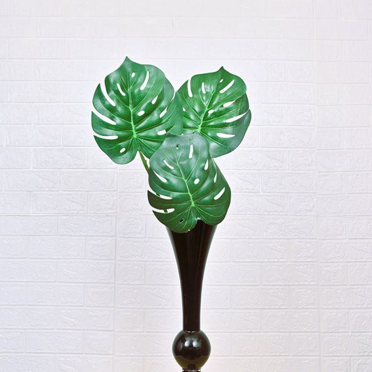 ORIENTAL FLOWERS ARTIFICIAL MONSTERA LEAF (PACK OF 3) - Oriental Flowers