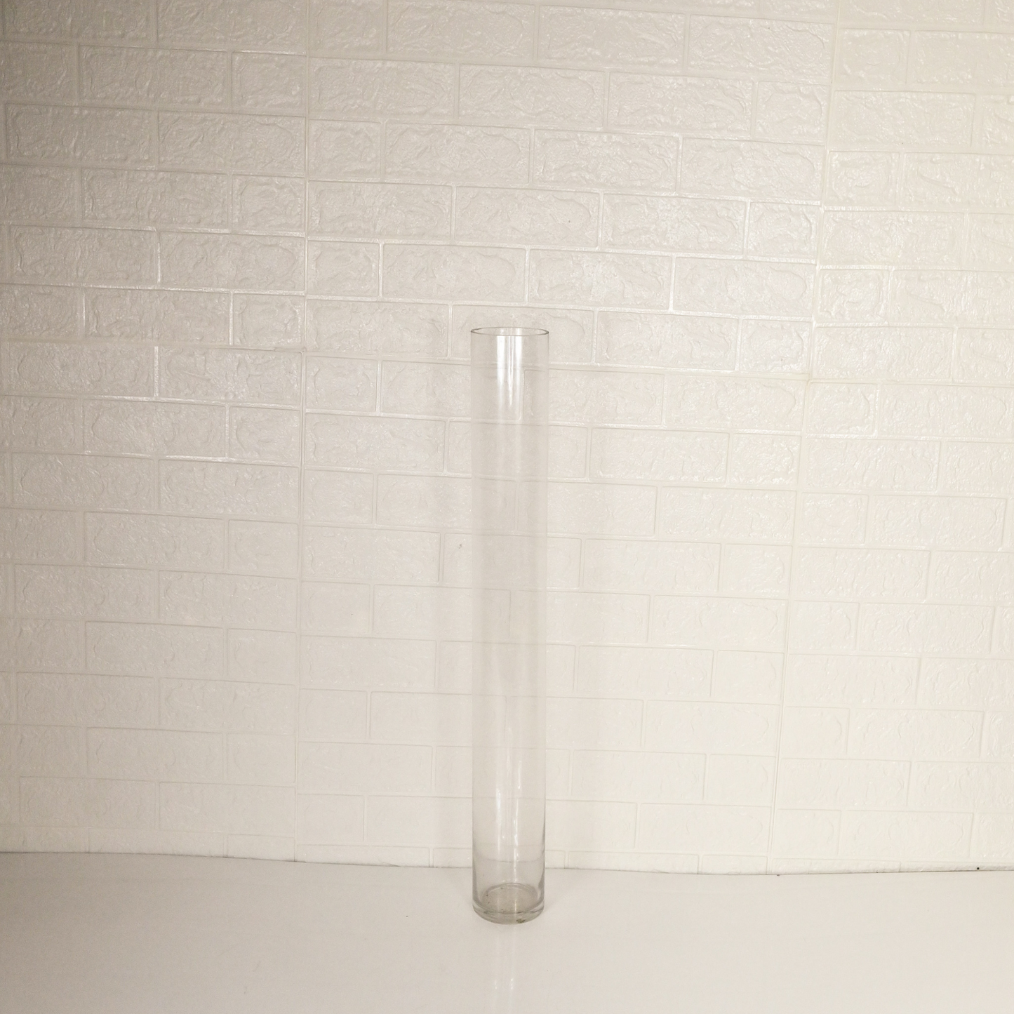 GLASS LONG VASE - Oriental Flowers