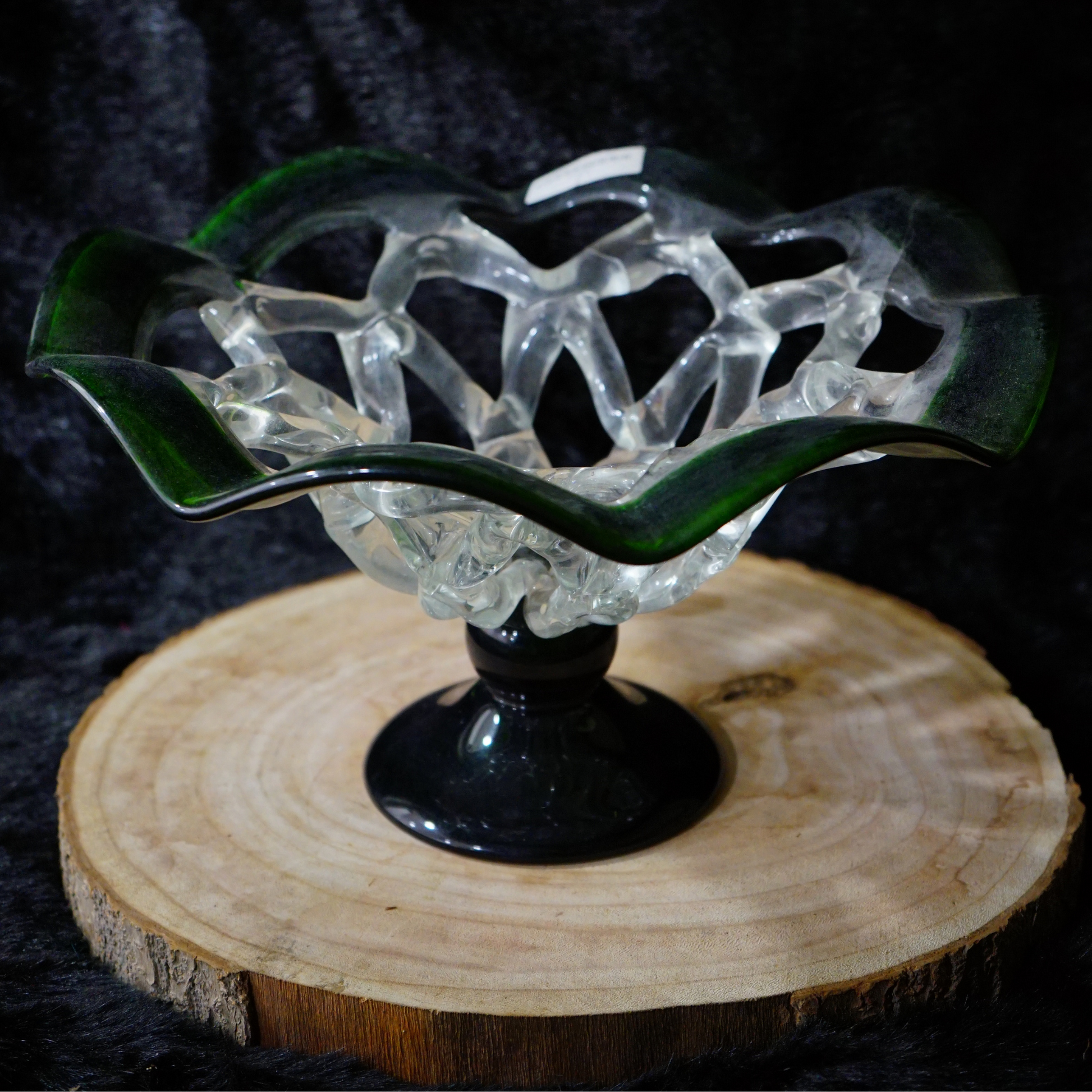 GLASS DESIGN VASE - Oriental Flowers