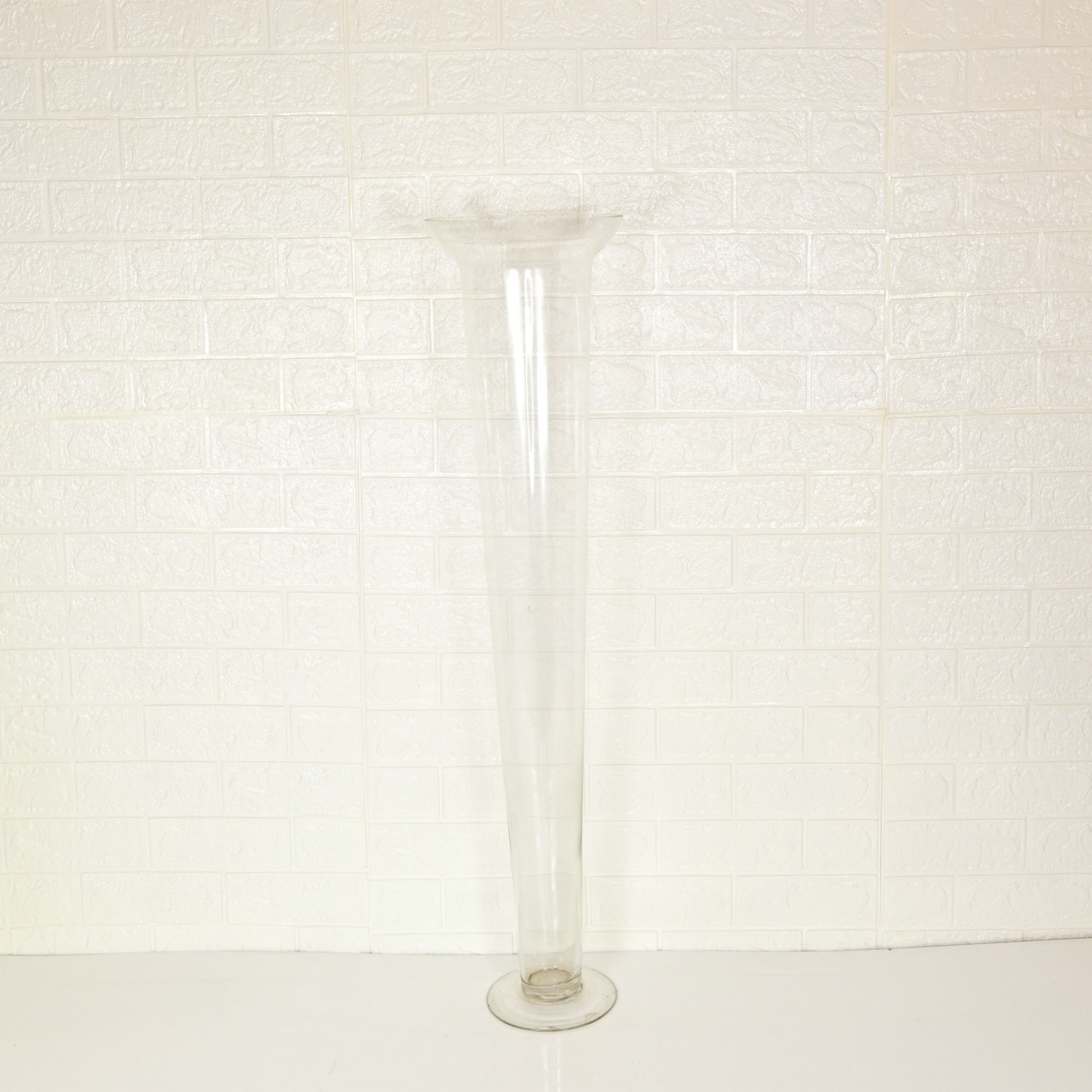 GLASS LONG VASE - Oriental Flowers