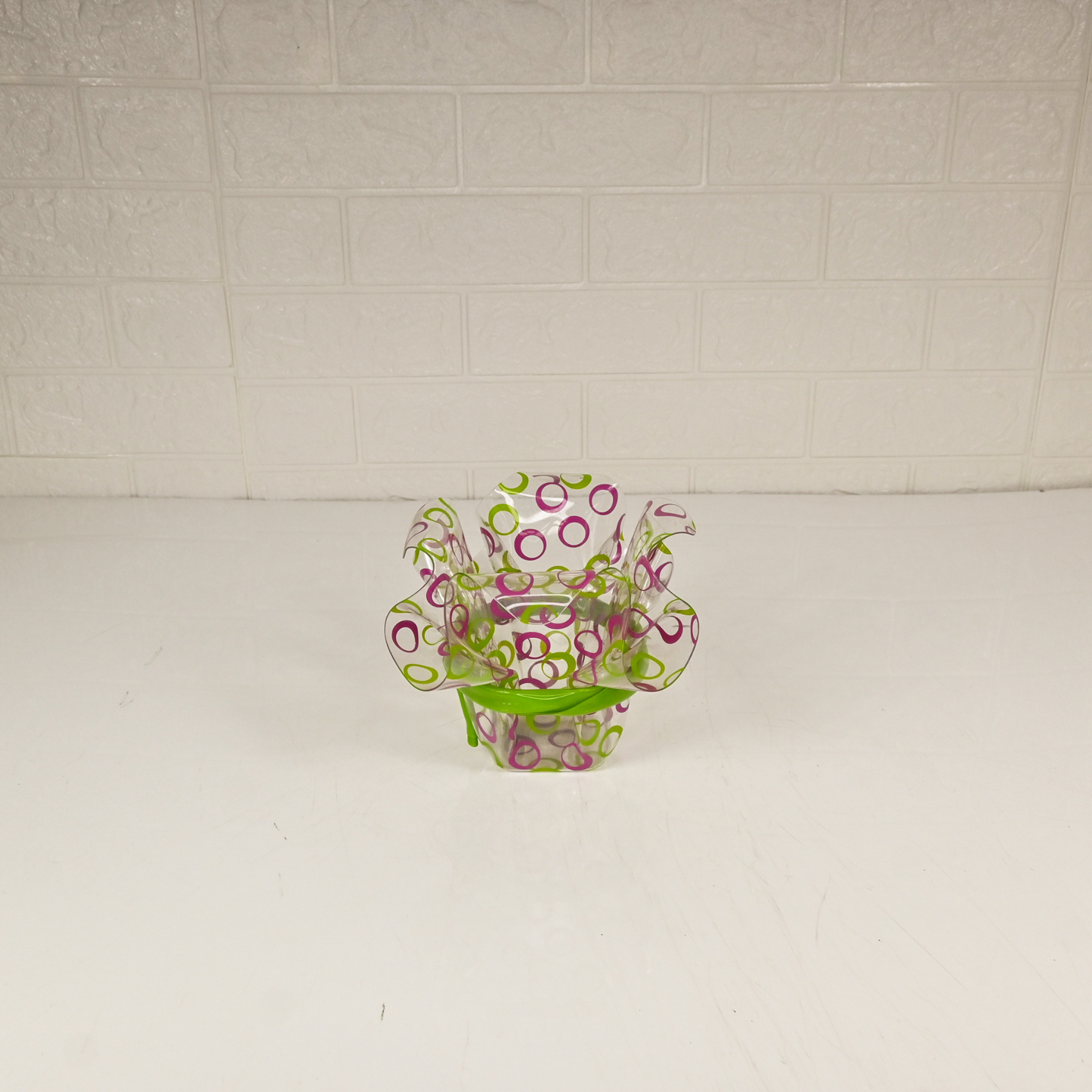 FIBRE DESIGN VASE - Oriental Flowers