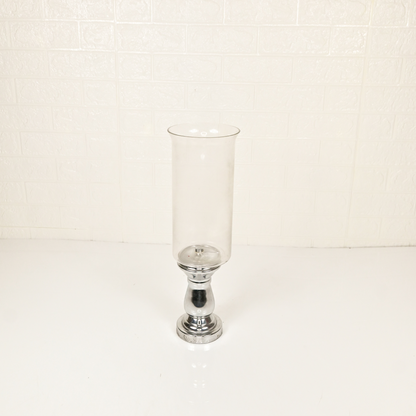 METAL BASE GLASS STAND - Oriental Flowers