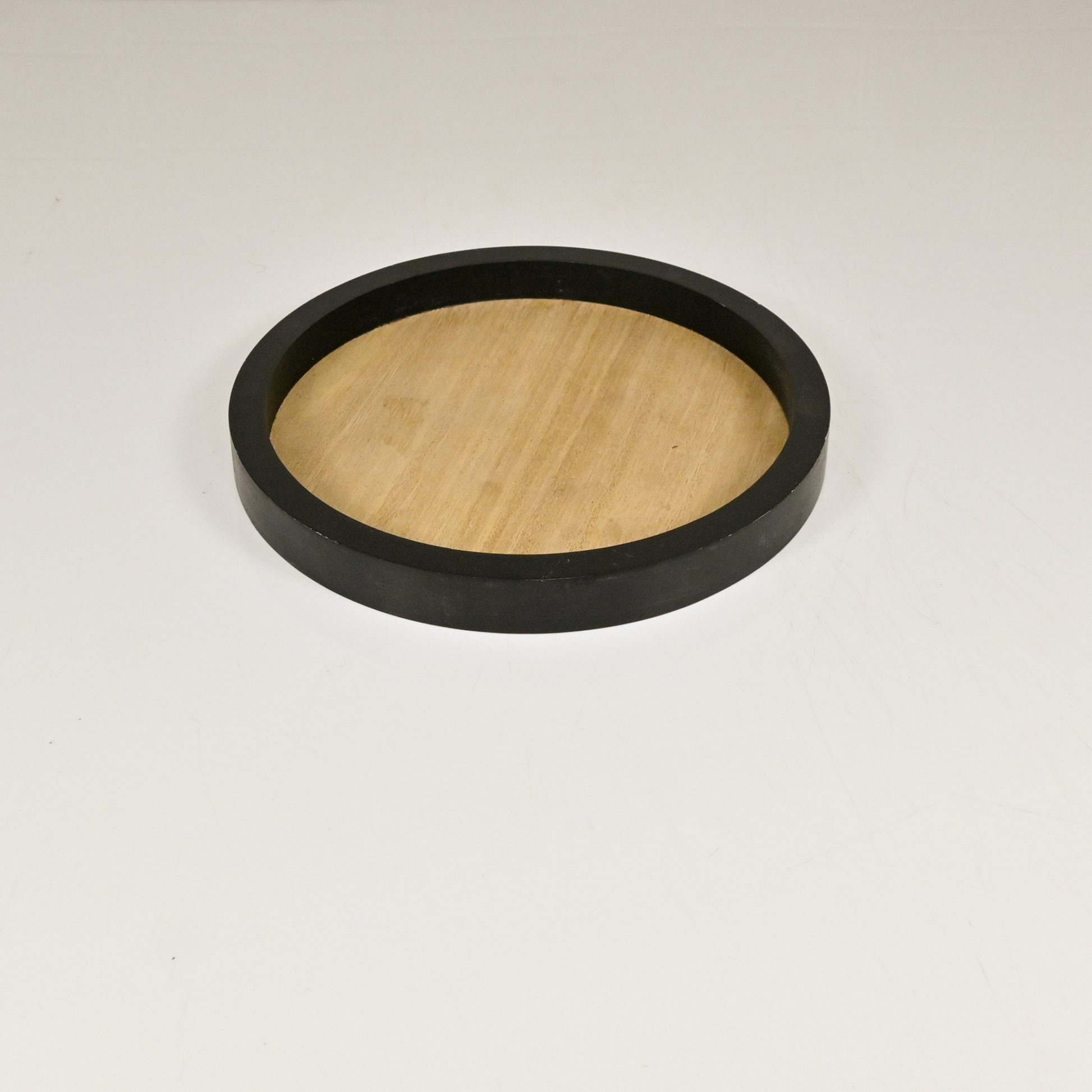 WOOD ROUND TRAY - Oriental Flowers