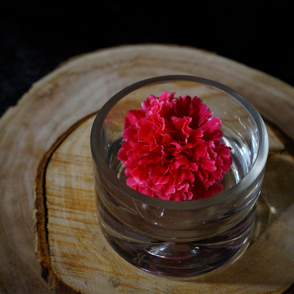 GLASS VASE - Oriental Flowers