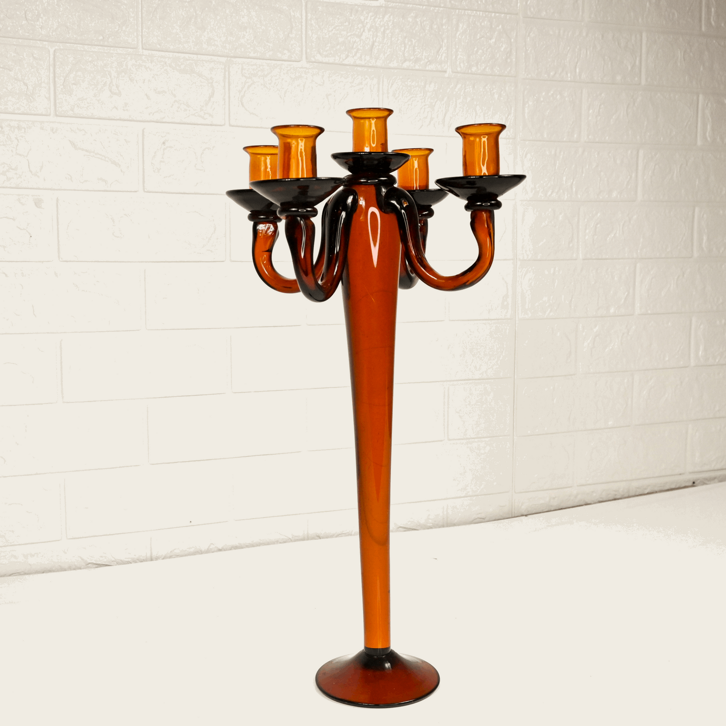 BROWN CANDLE STAND - Oriental Flowers