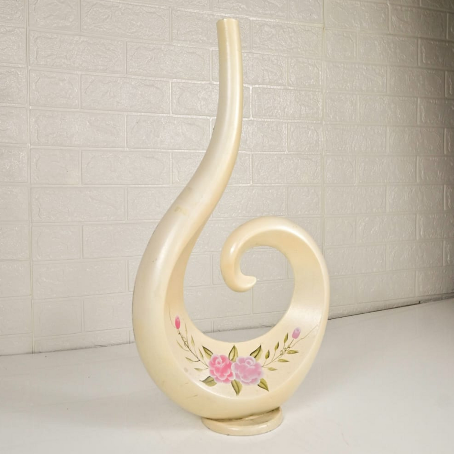 WOOD DESIGN VASE - Oriental Flowers