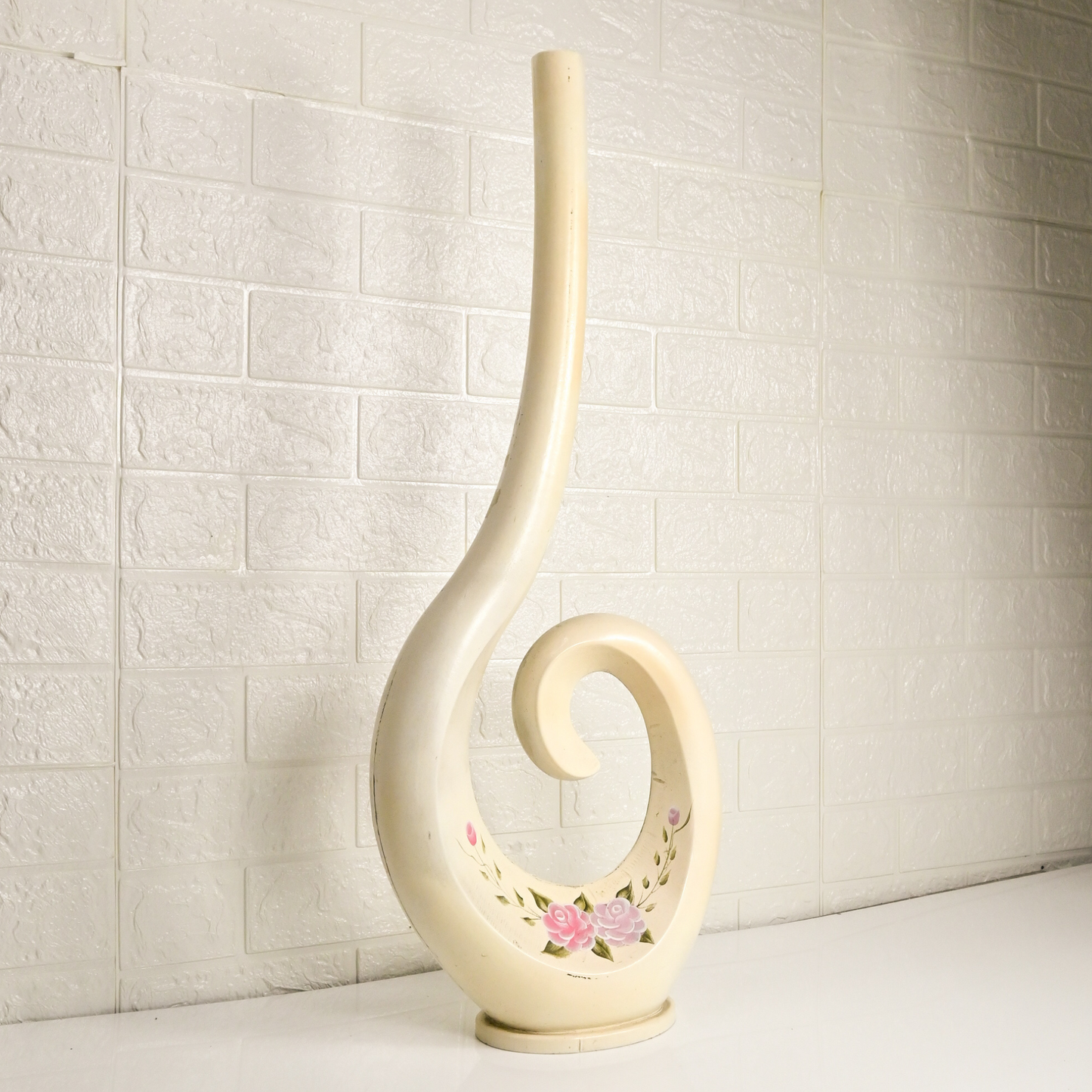 WOOD DESIGN VASE - Oriental Flowers