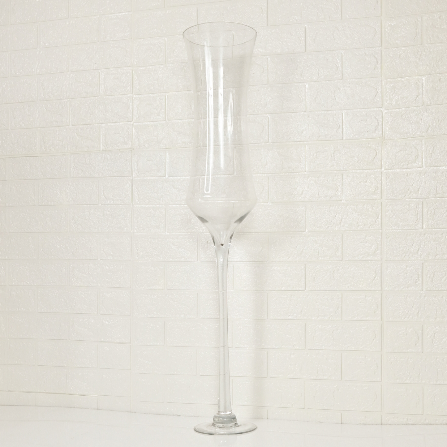 GLASS LONG VASE - Oriental Flowers