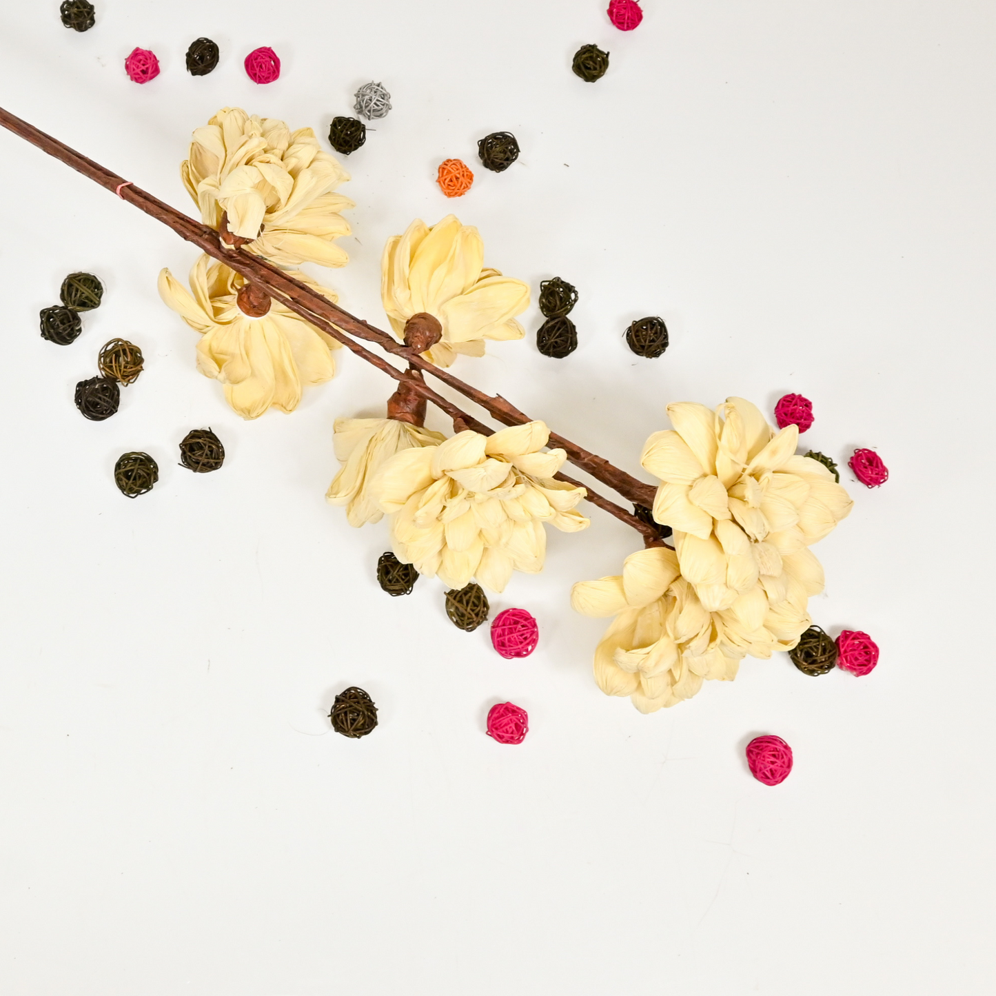 ORIENTAL FLOWERS HANDMADE NATURAL DRIED FLOWER STICK (PACK OF 5) - Oriental Flowers