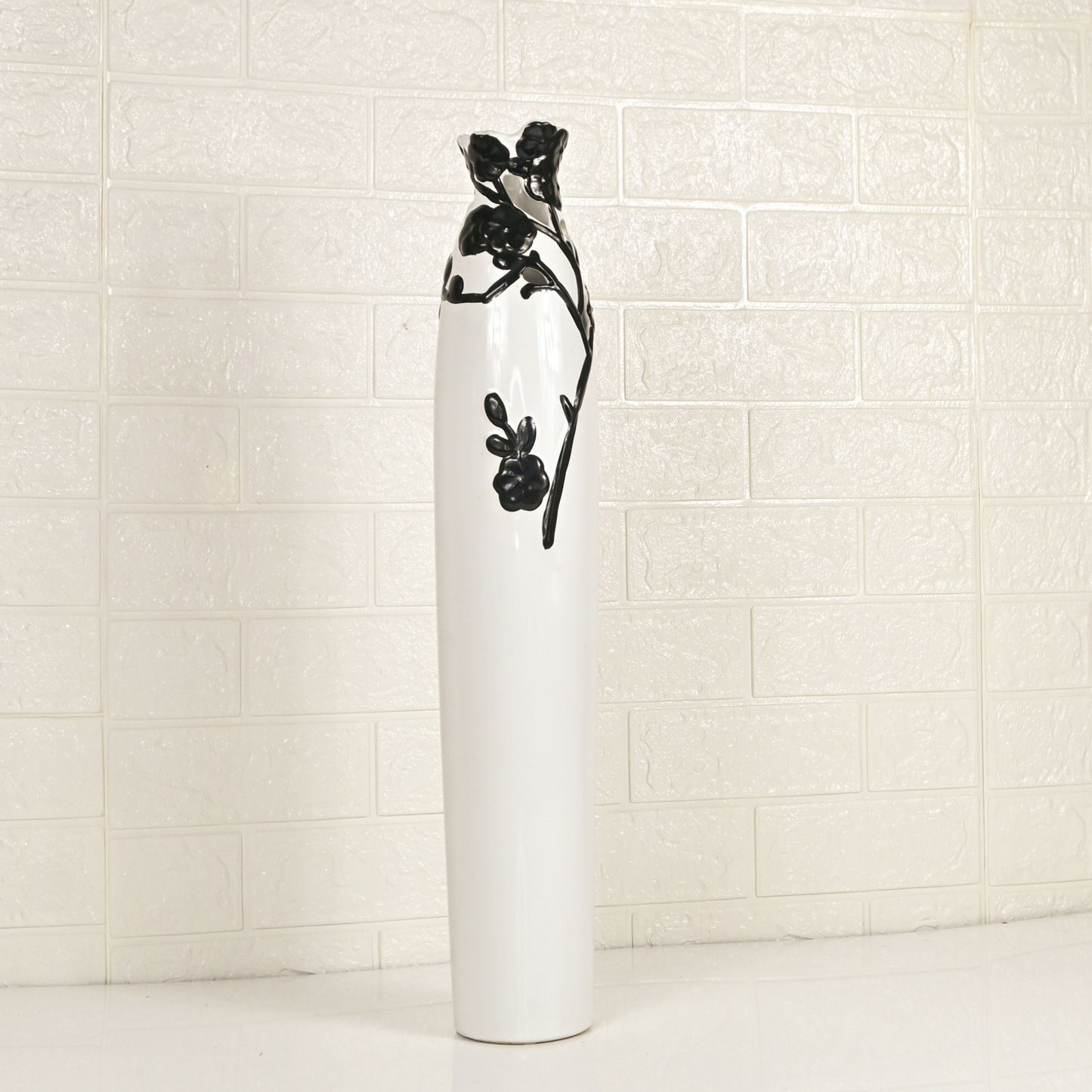 CERAMIC ART VASE - Oriental Flowers