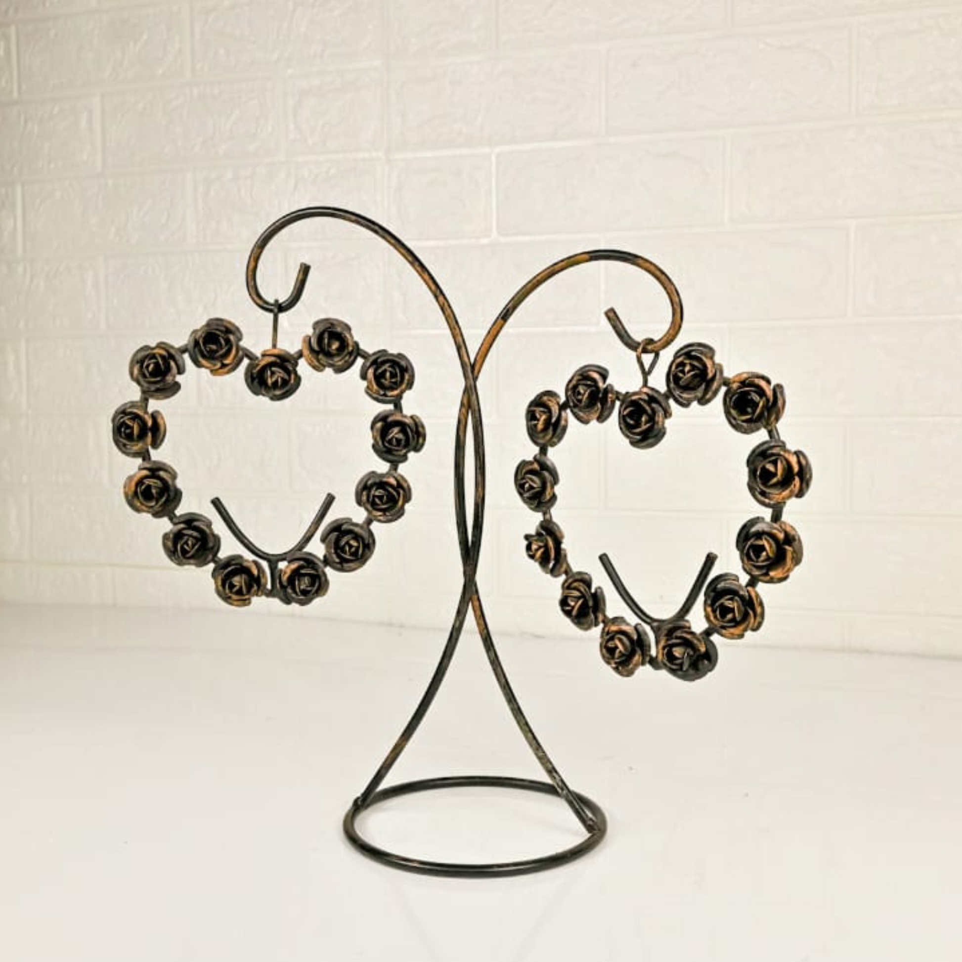 IRON CANDLE STAND - Oriental Flowers