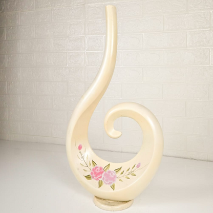 WOOD DESIGN VASE - Oriental Flowers