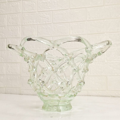 GLASS DESIGN VASE - Oriental Flowers