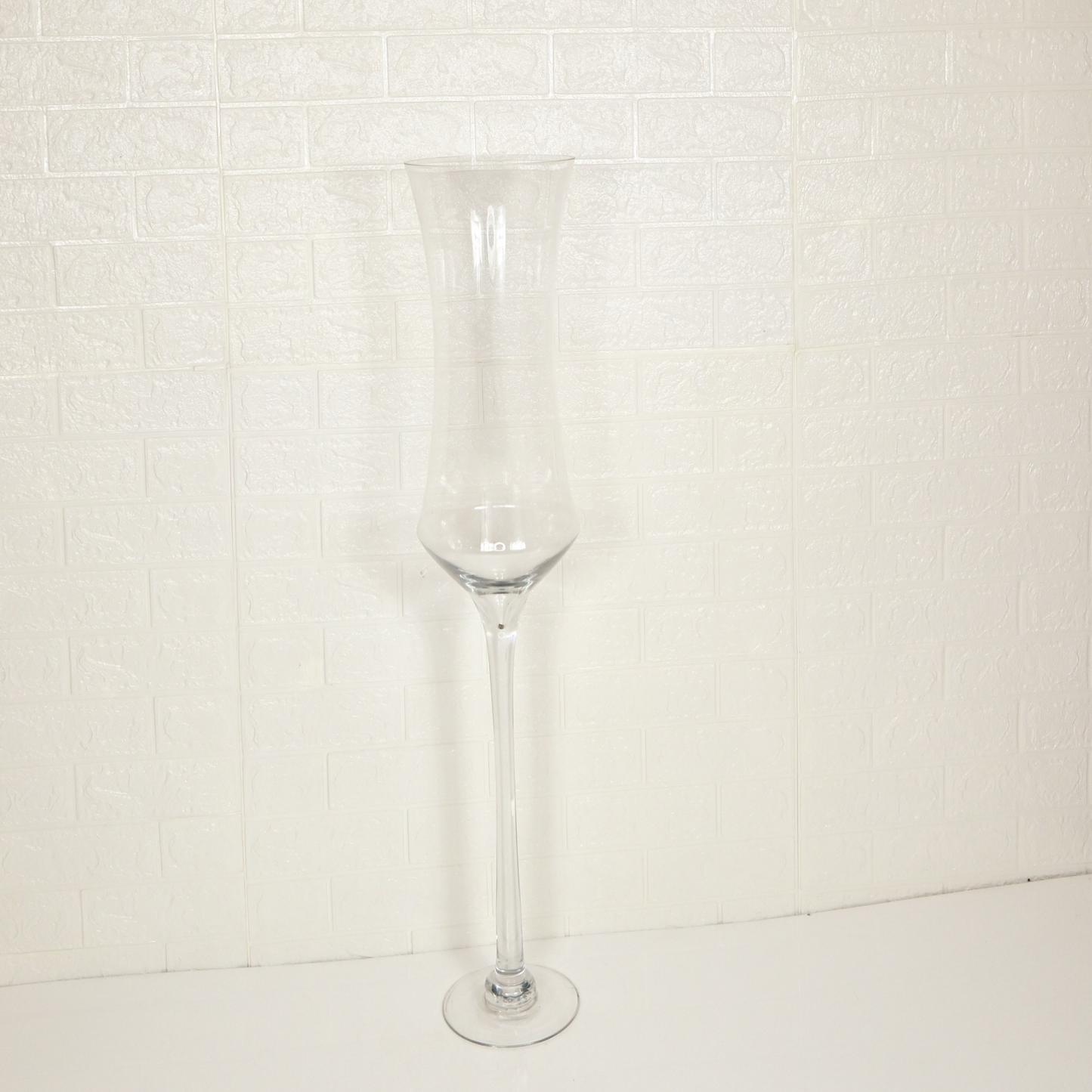 GLASS LONG VASE - Oriental Flowers