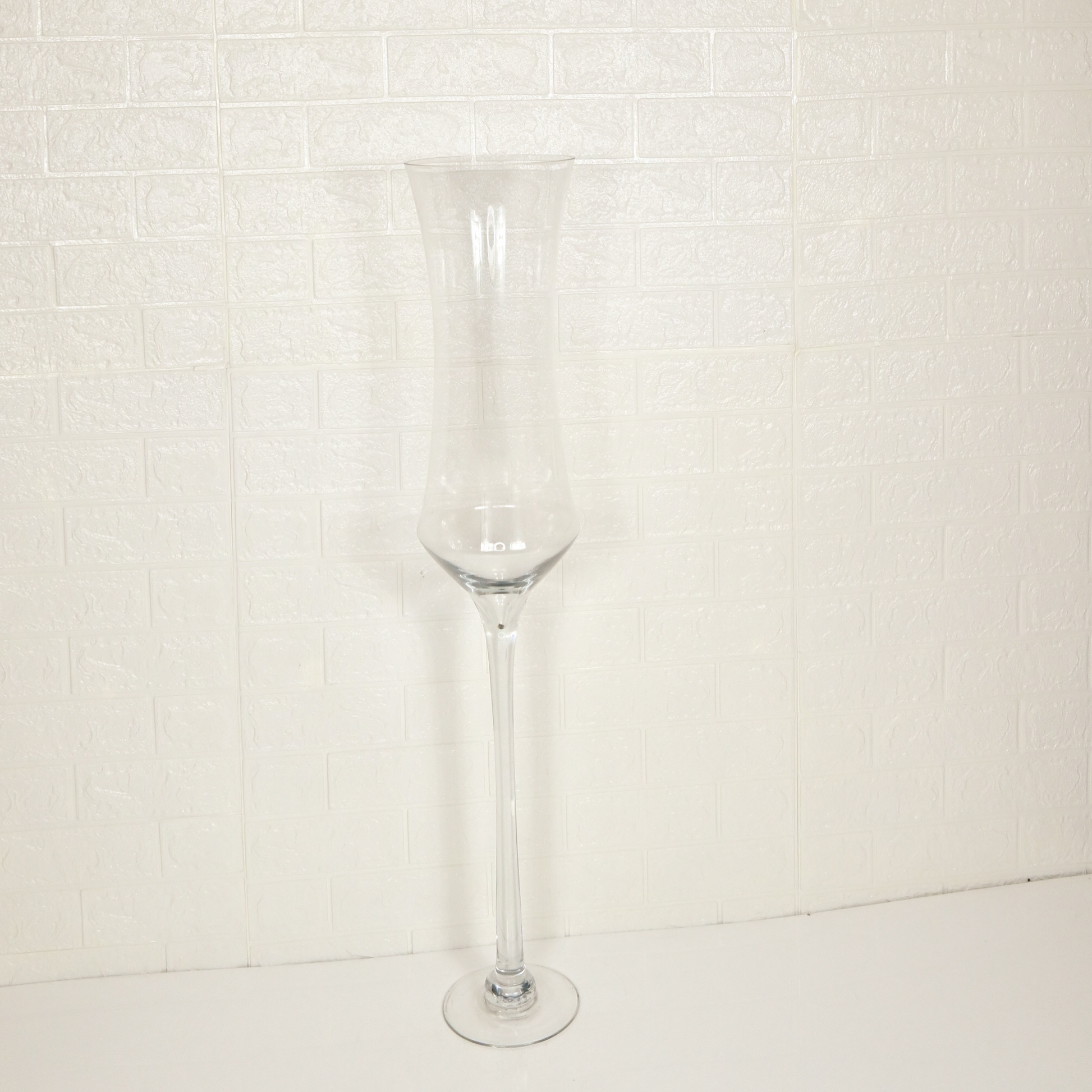 GLASS LONG VASE - Oriental Flowers