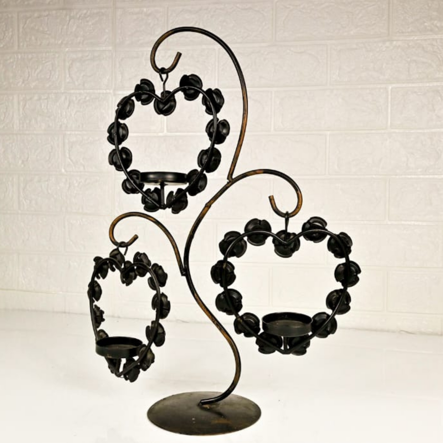 IRON CANDLE STAND - Oriental Flowers