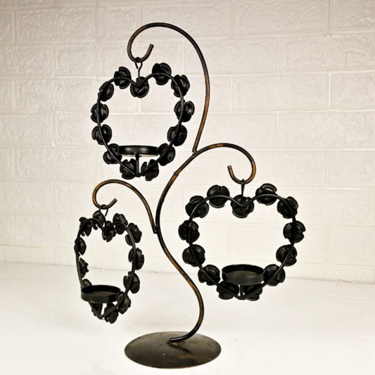 IRON CANDLE STAND - Oriental Flowers