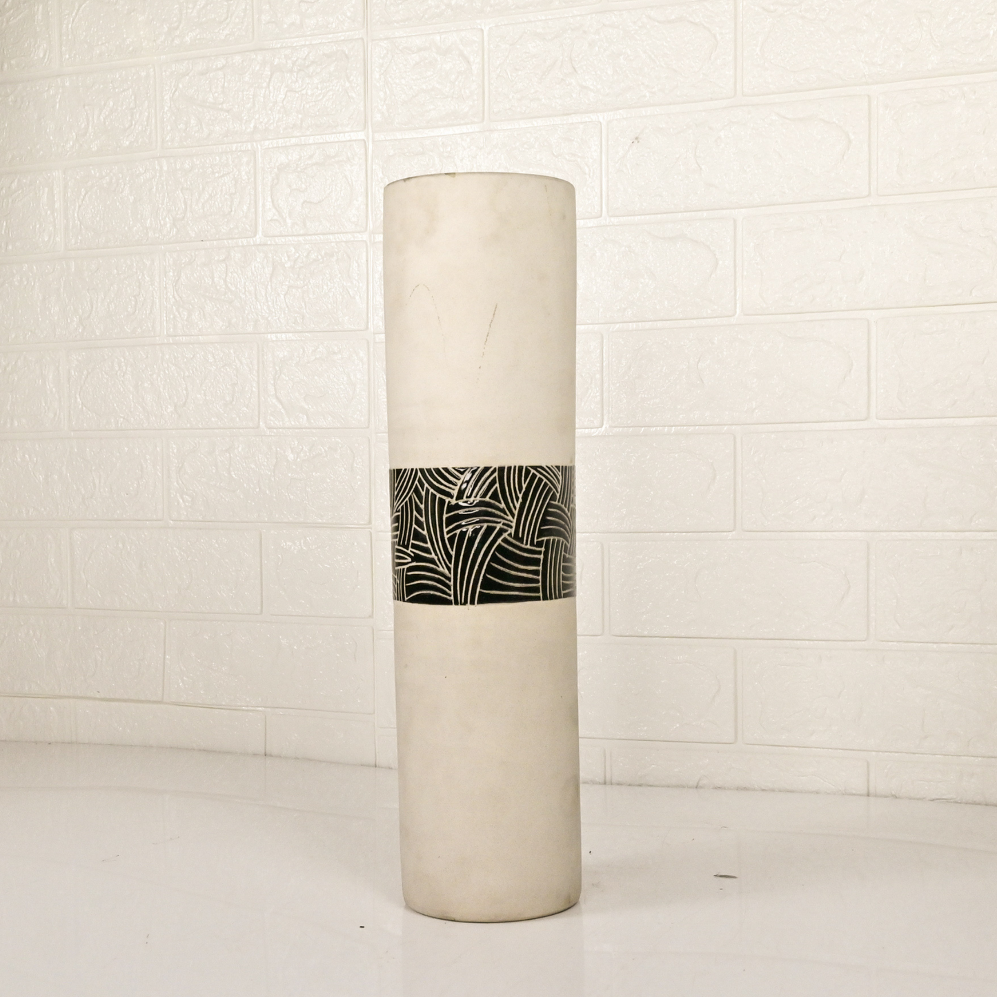 CERAMIC LONG VASE - Oriental Flowers