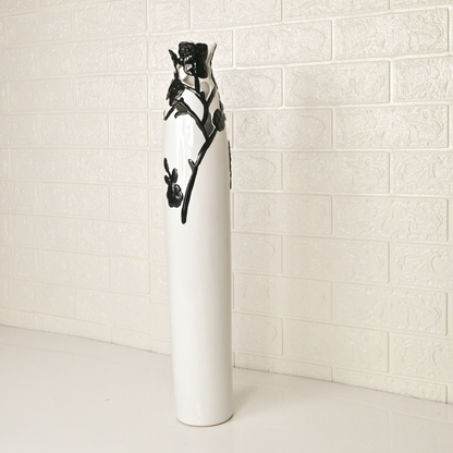 CERAMIC ART VASE - Oriental Flowers