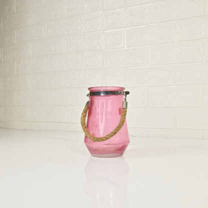 GLASS JAR VASE - Oriental Flowers