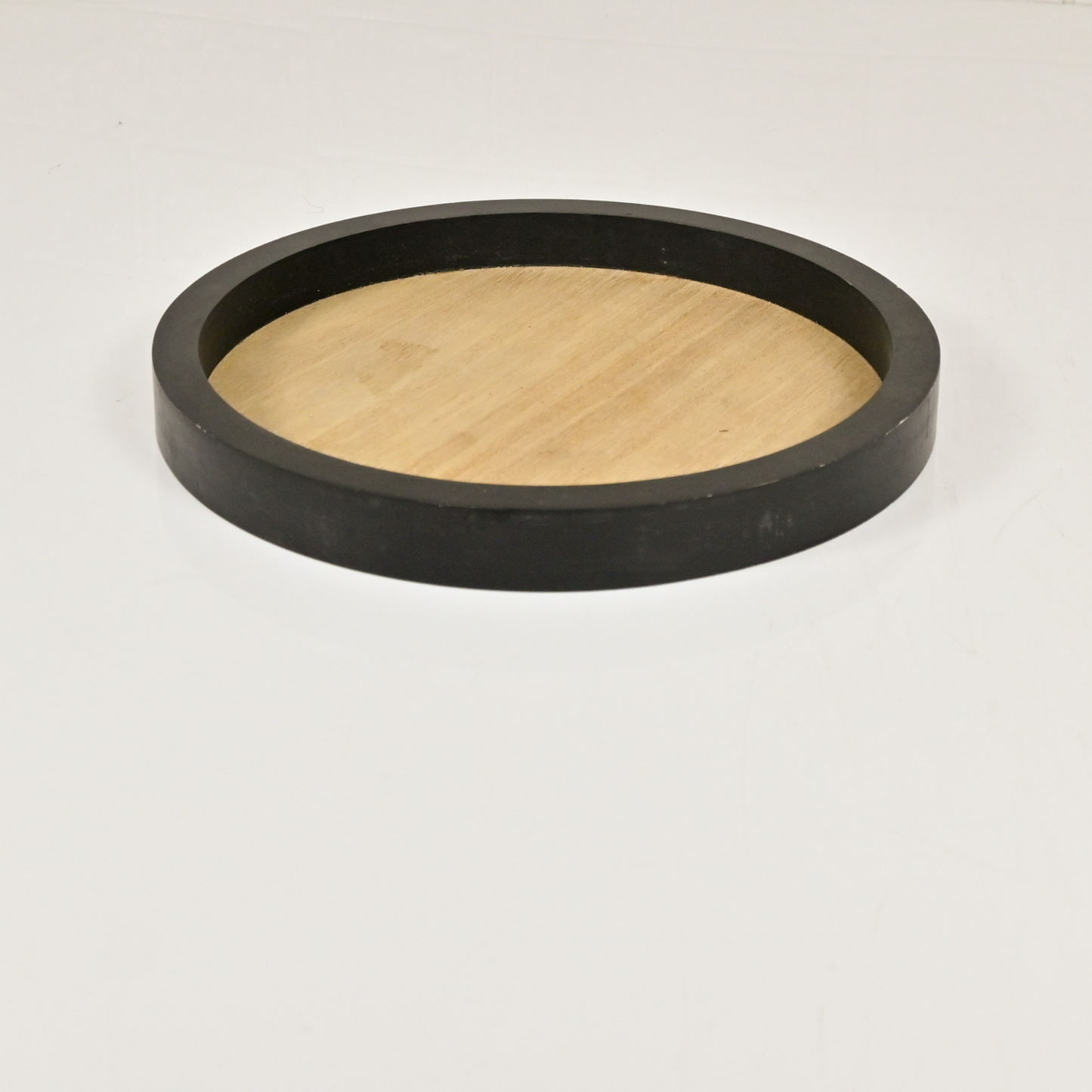 WOOD ROUND TRAY - Oriental Flowers