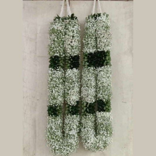 GYPSOPHILA WITH GREEN LEAVES GARLAND - Oriental Flowers